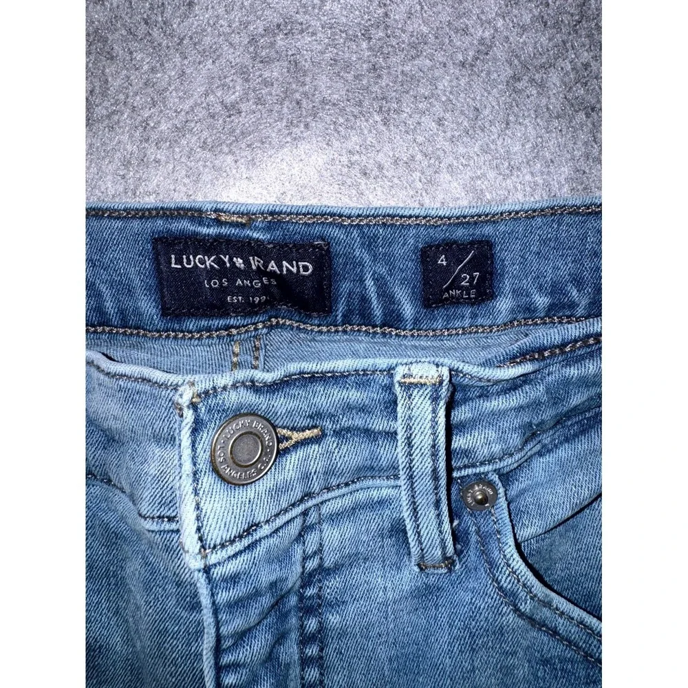 Lucky‎ Brand Bridgette High Rise Skinny 4/27 Blue Denim Ankle Length Stretch